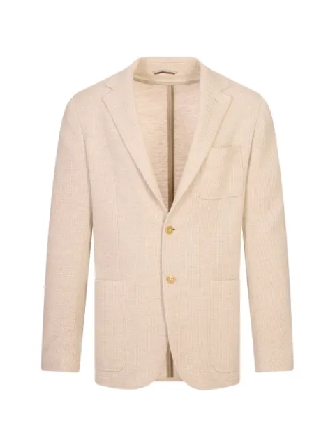 Canali textured single-breasted blazer