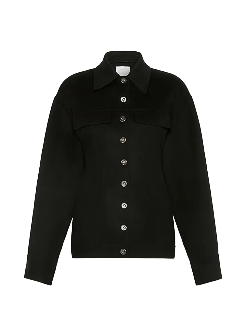 Sportmax Spxarena Tailored Virgin Wool Jacket With Sculpted Silhouette In Black