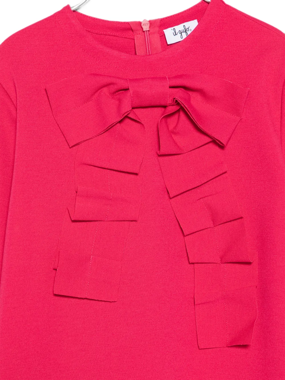 Il Gufo Jurk met strikdetail Roze