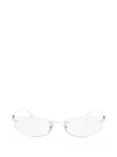 Balenciaga rimless geometric-frame sunglasses