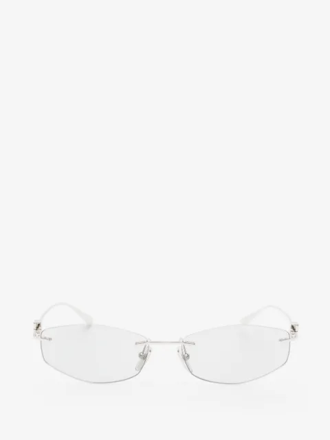 Balenciaga rimless geometric-frame sunglasses