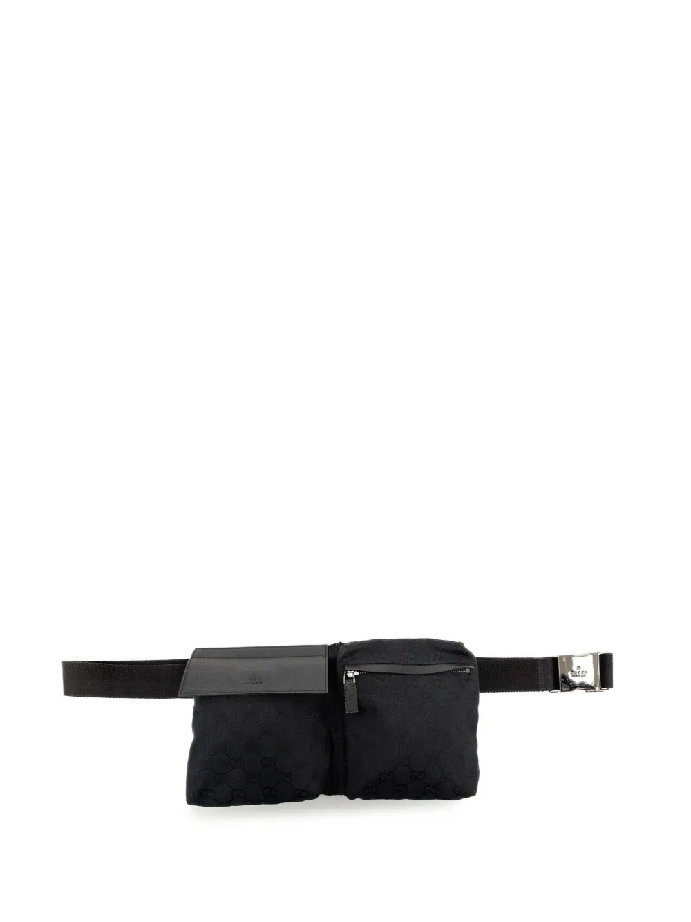 Gucci Pre-Owned 2000-2015 GG Canvas Double Pocket belt bag - Nero