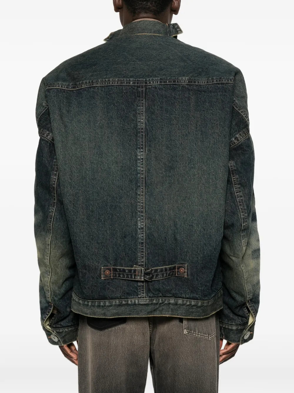 Maison MIHARA YASUHIRO Gelaagd gewatteerd denim jack Beige