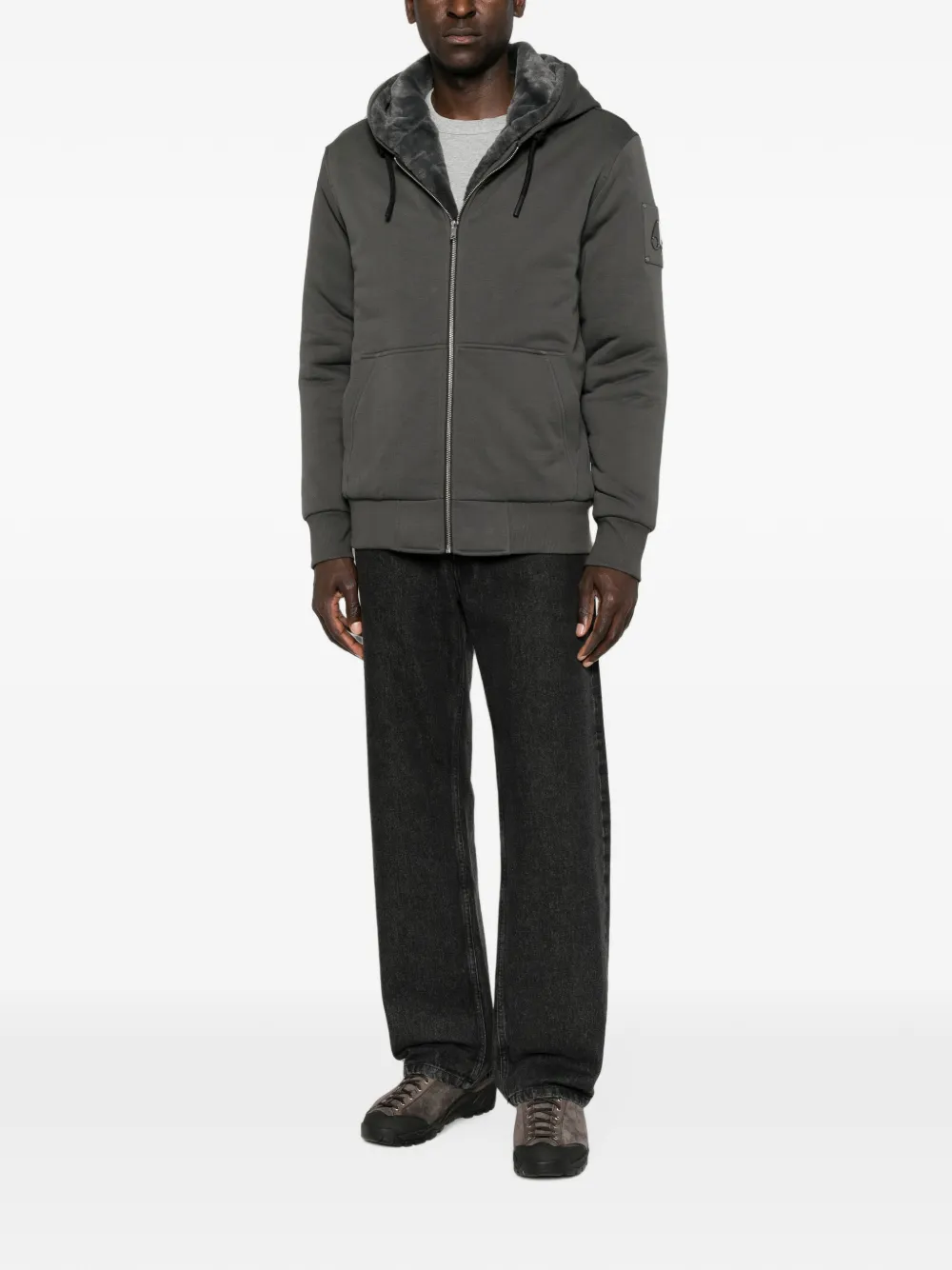 Moose Knuckles Classic Bunny hoodie Grijs