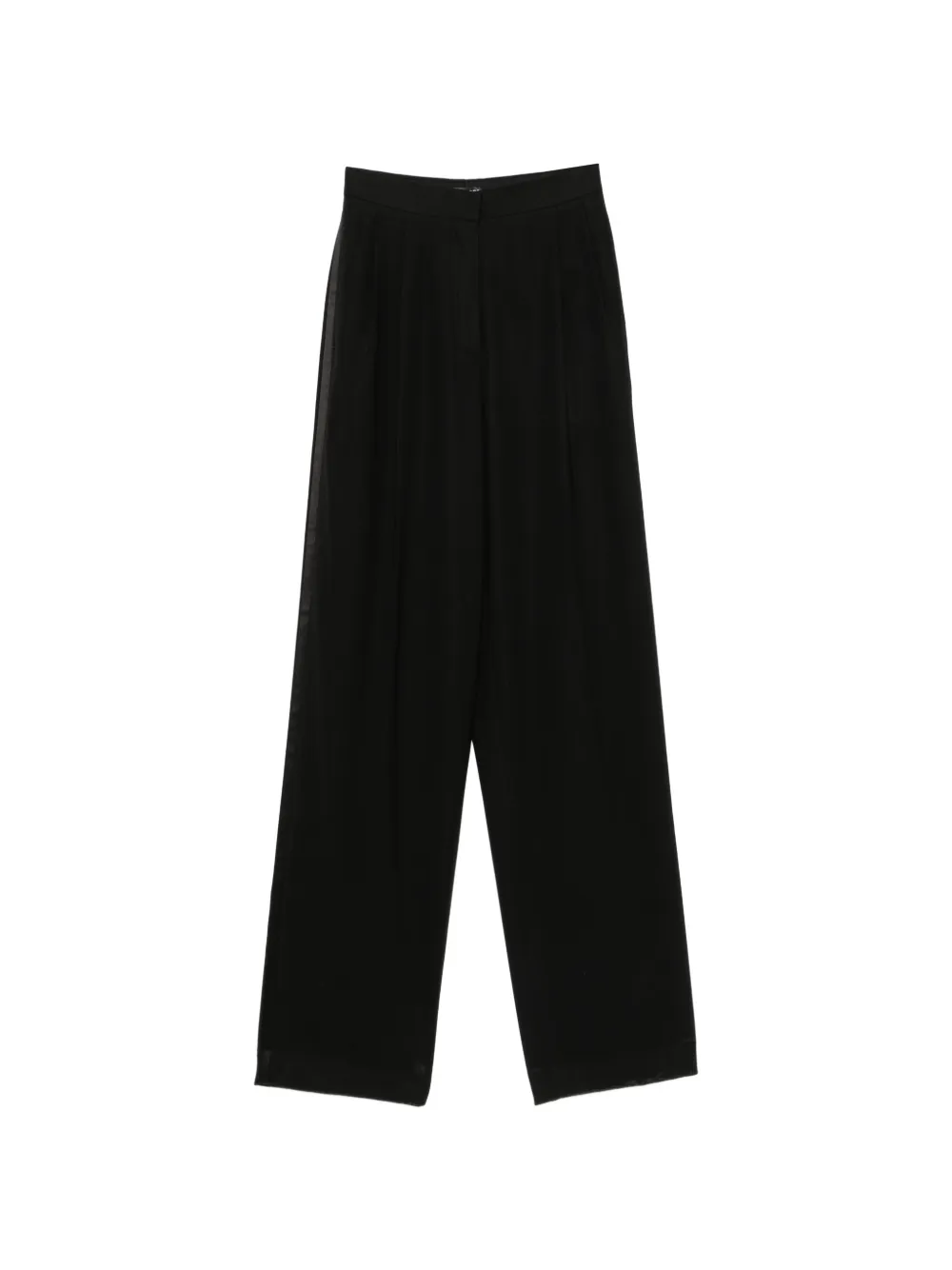TOM FORD satin-trimmed pleated trousers - Schwarz