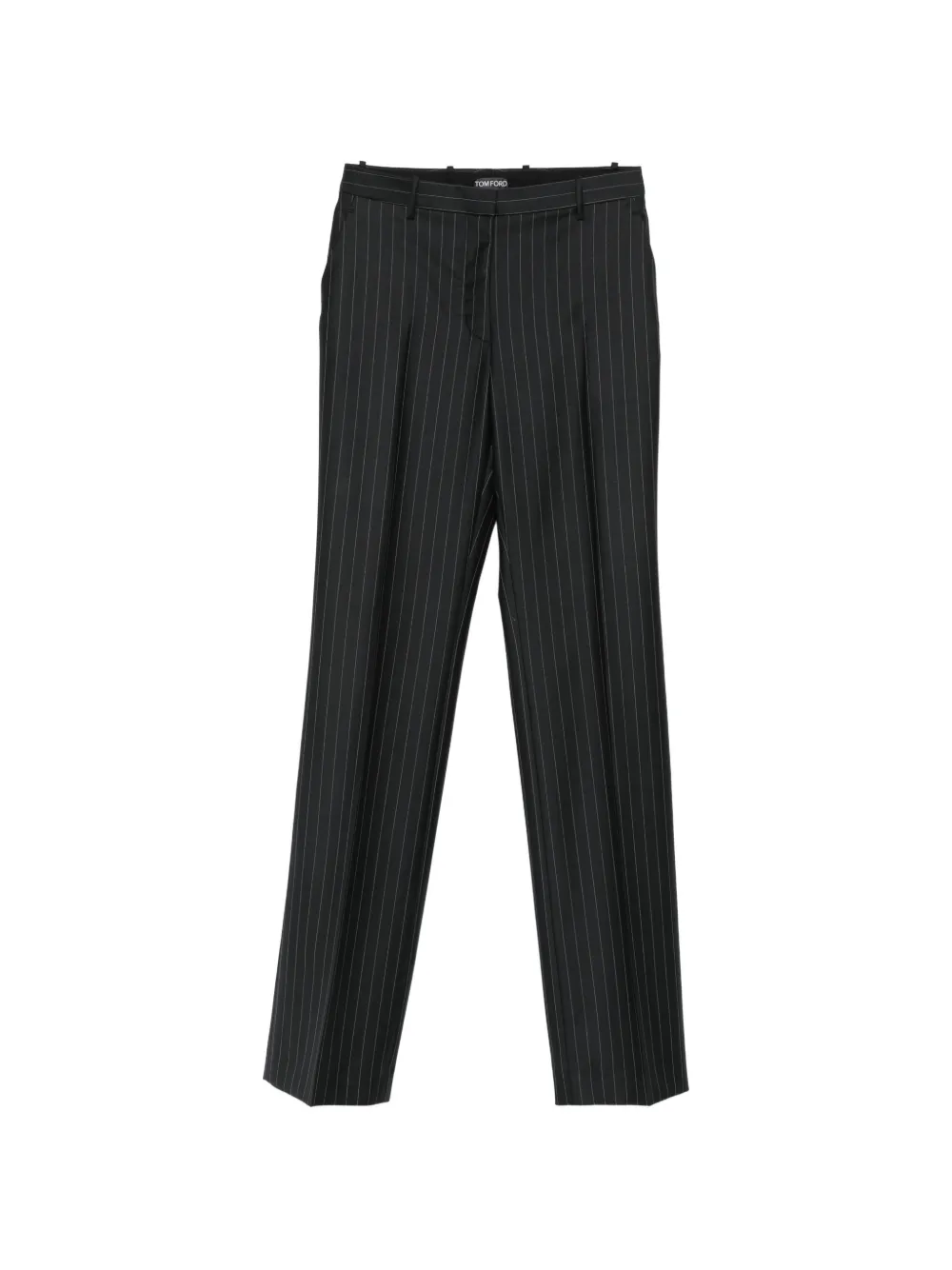 TOM FORD pinstripe-pattern tailored trousers - Schwarz