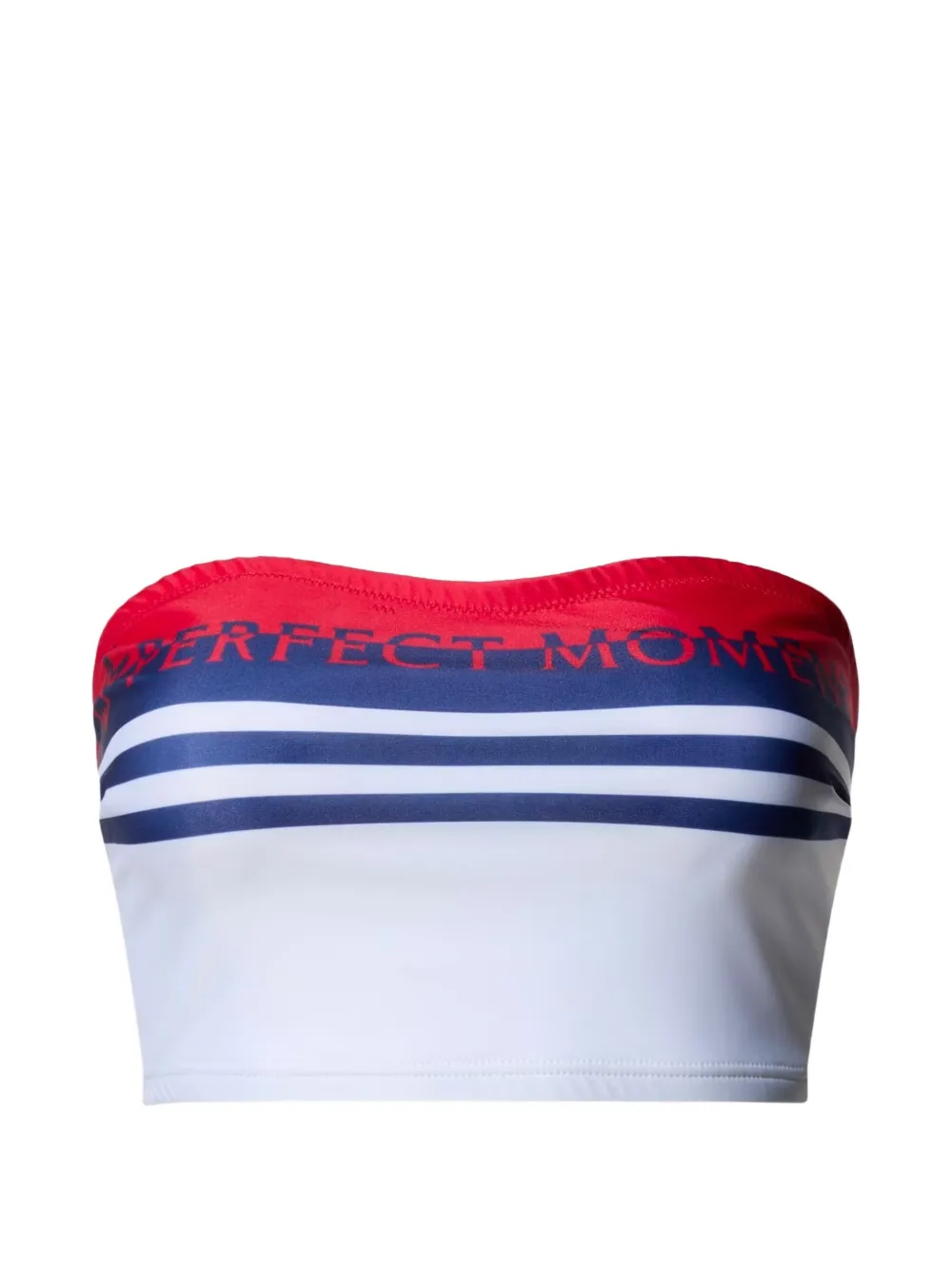 Perfect Moment stripe bikini top - Bianco