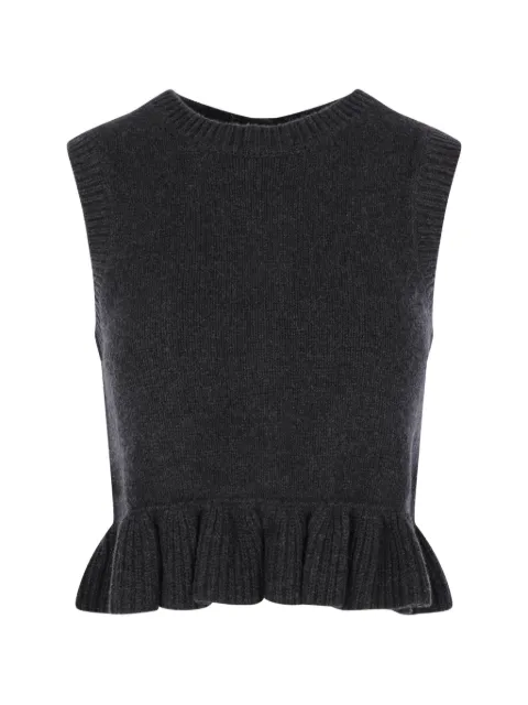 Cecilie Bahnsen ruffled-peplum crew-neck gilet