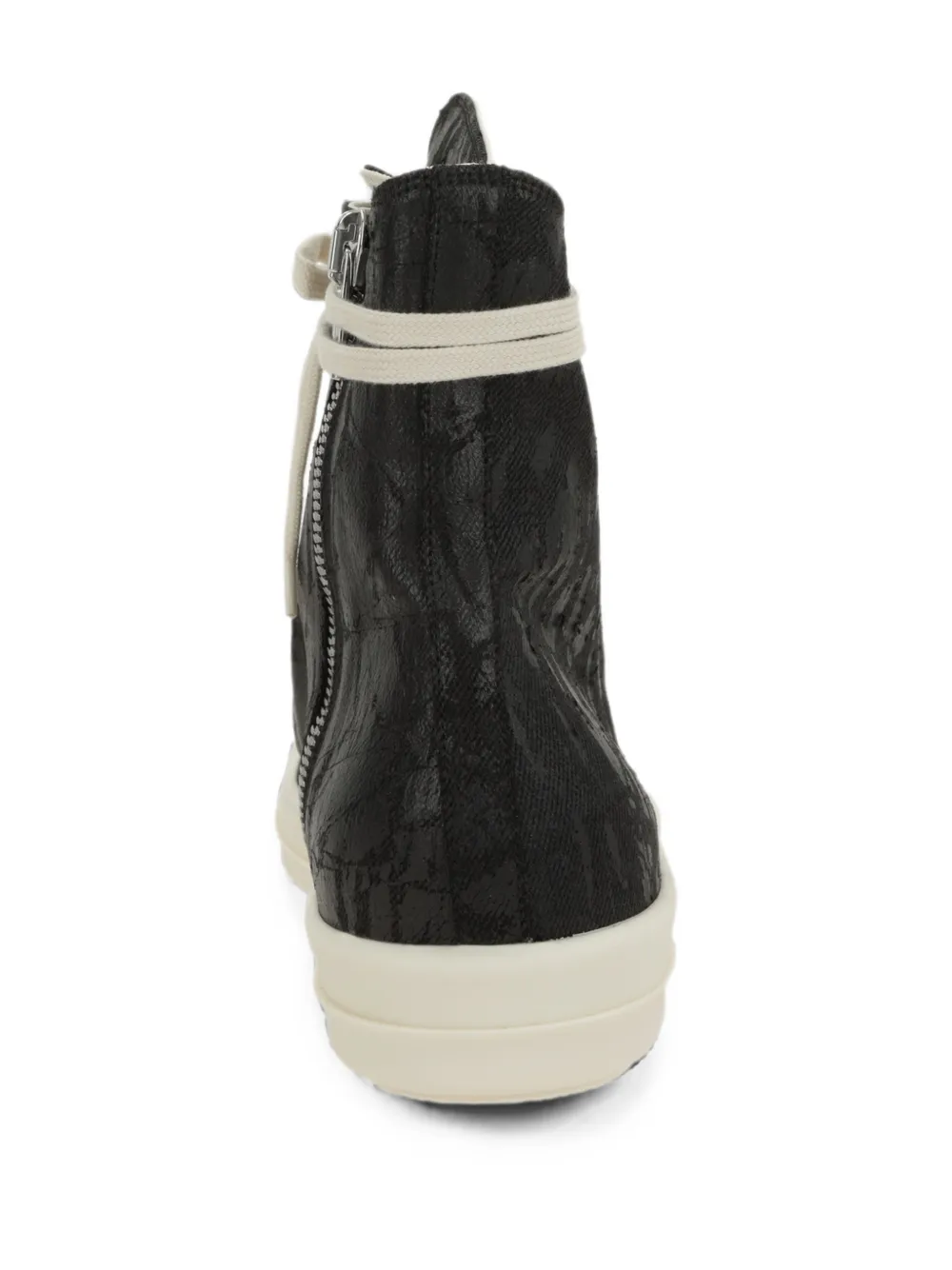 Rick Owens DRKSHDW coated high-top sneakers Zwart