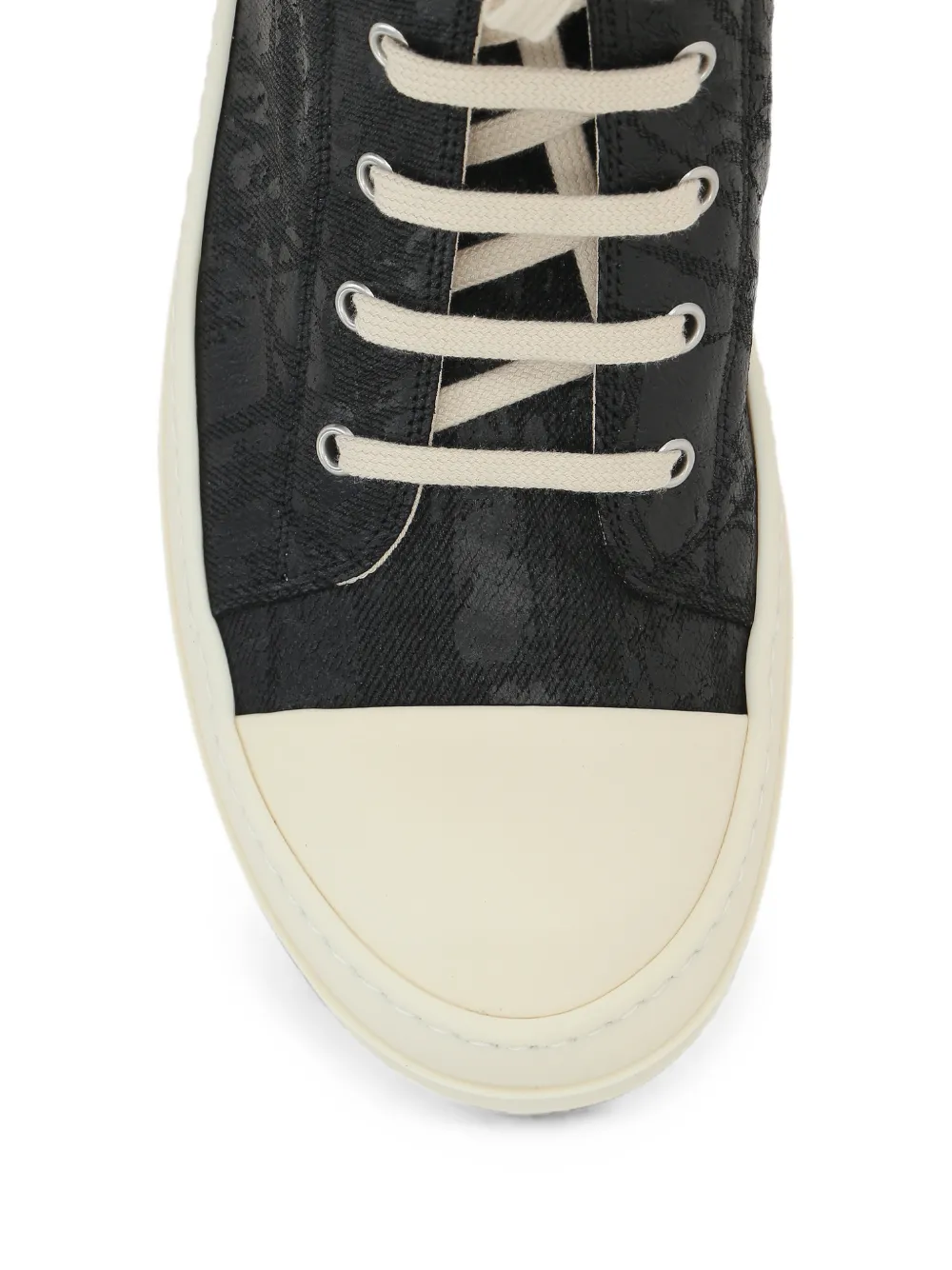 Rick Owens DRKSHDW coated high-top sneakers Zwart