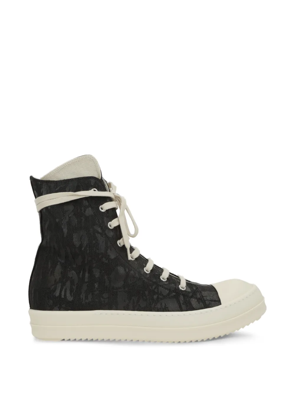 Rick Owens DRKSHDW coated high-top sneakers - Schwarz