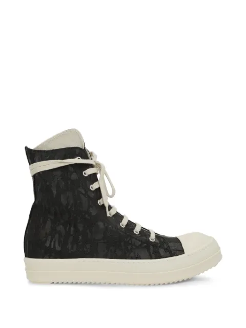 Rick Owens DRKSHDW coated high-top sneakers