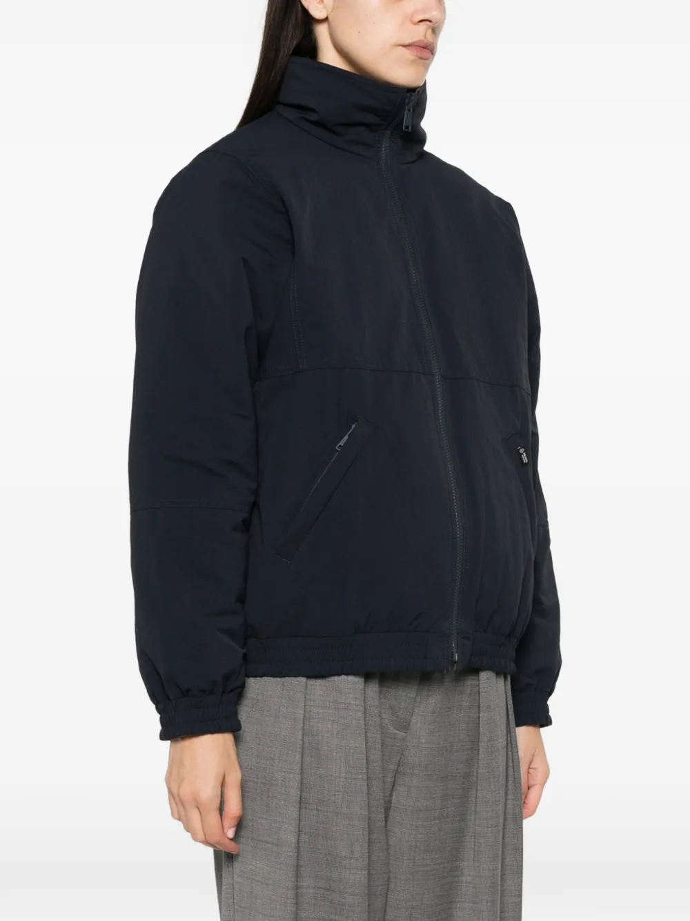 Prada zip-up reversible puffer jacket Blauw