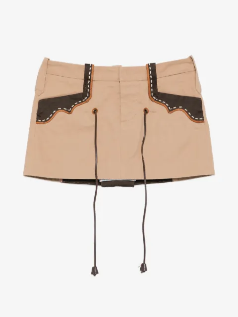DSQUARED2 2000s contrast-panelled mini skirt