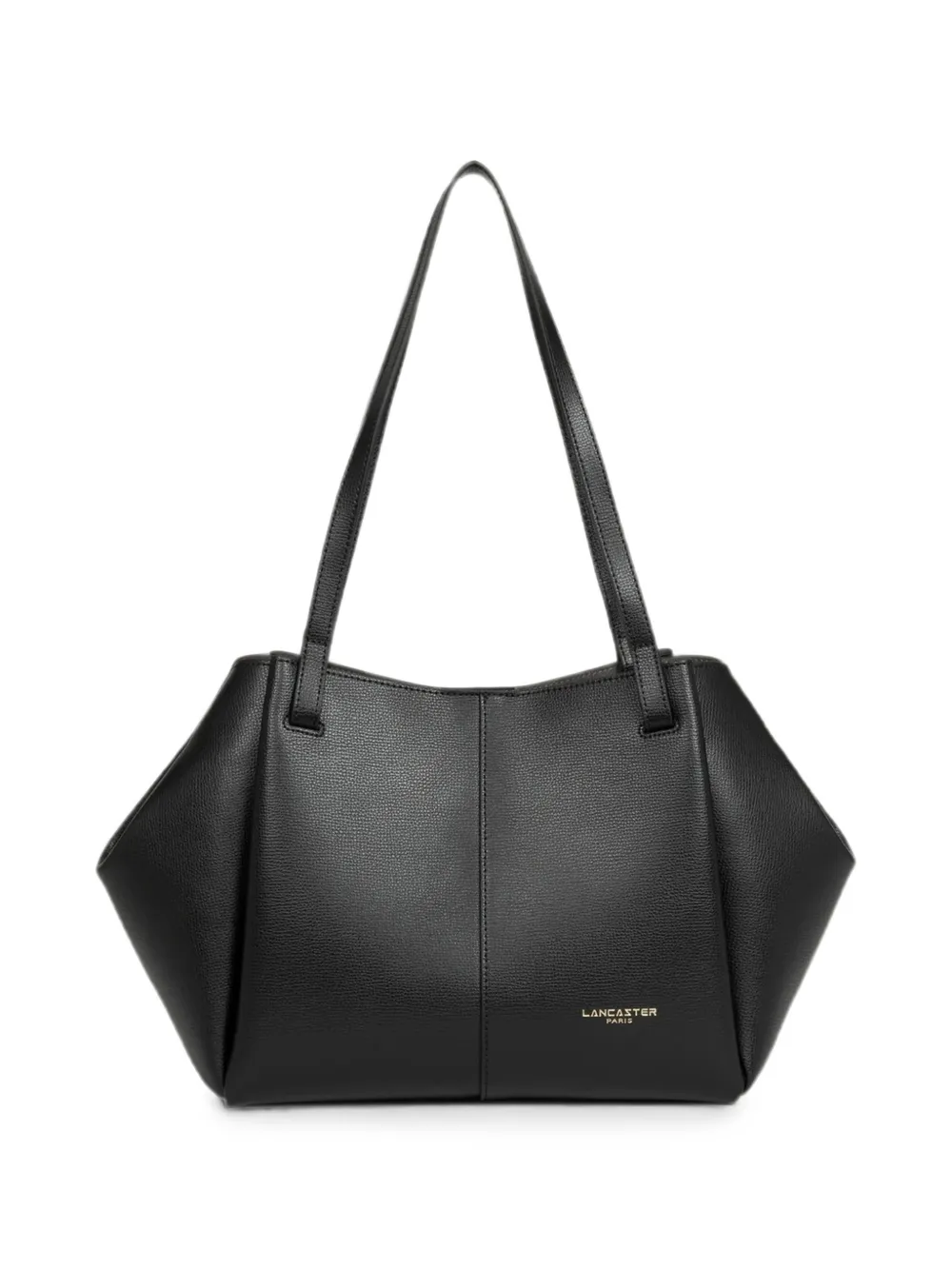 Lancaster Large Grained-texture Logo-print Tote Bag In Black
