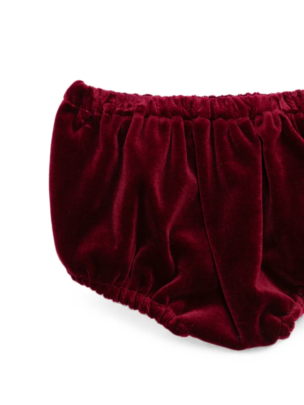 La Stupenderia Fluwelen jurk met strik-detail Rood