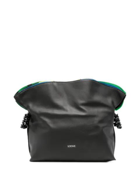 LOEWE mellemstor Flamenco Millefeuille clutch i læder