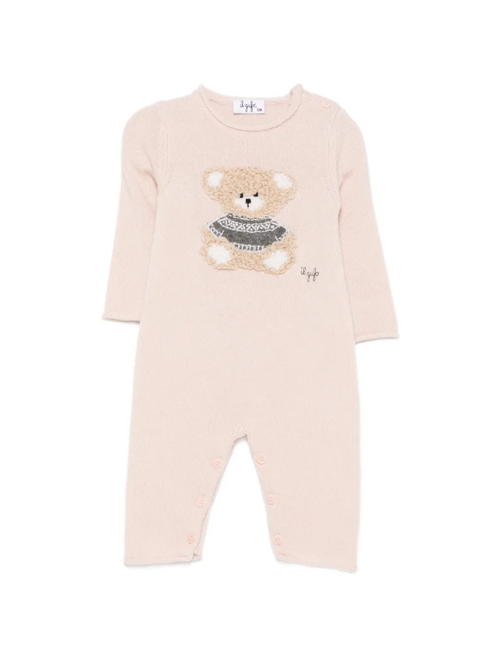Il Gufo crew-neck romper - Rosa