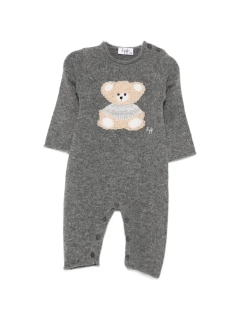 Il Gufo bear-motif romper