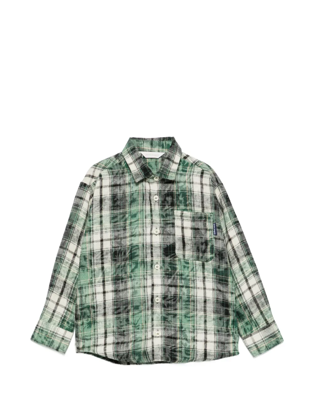 Palm Angels Kids plaid shirt - Verde