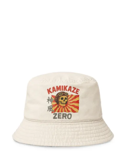 Melt graphic-print cotton bucket hat