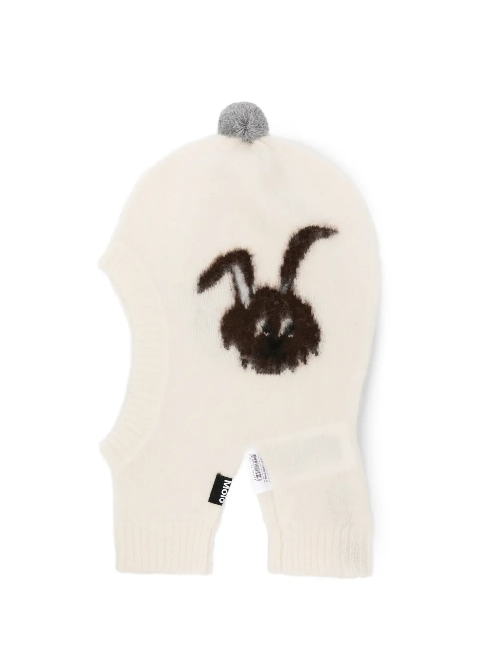 Molo animal-motif pompom balaclava - Toni neutri
