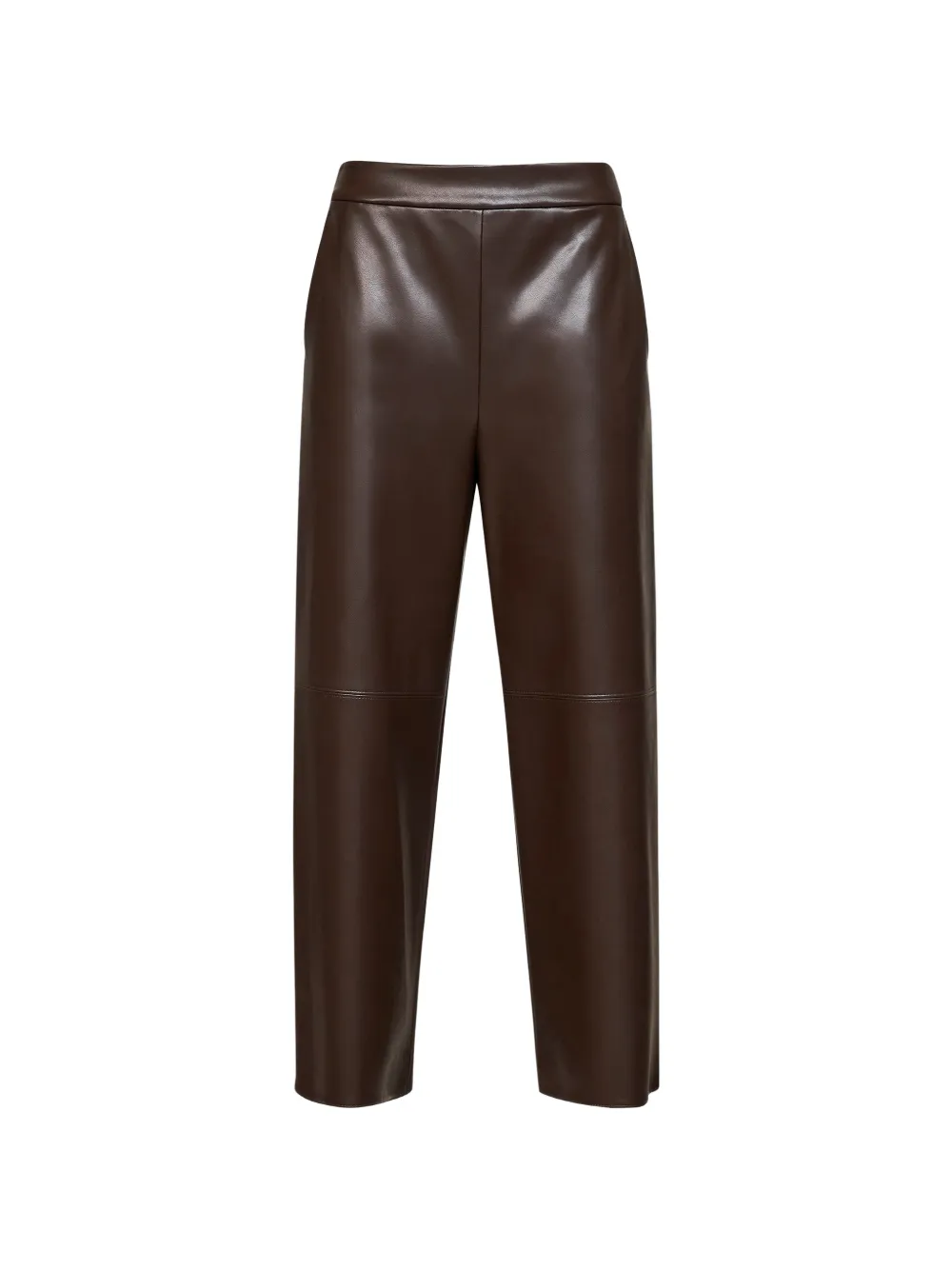 'S Max Mara leather-effect straight-leg trousers - Marrone