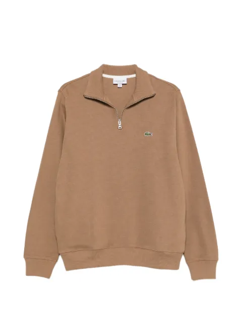 Lacoste logo-patch zip-fastening polo shirt