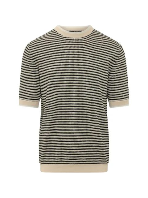 Hosio striped short-sleeve sweater