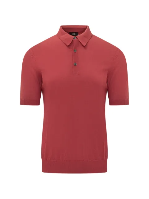 Hosio short-sleeve knitted polo shirt