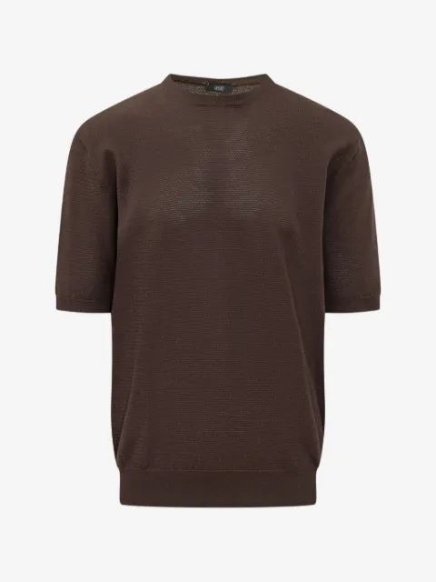 Hosio jersey de punto con perforaciones de manga corta