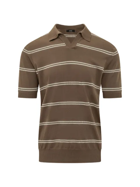Hosio striped cotton polo shirt