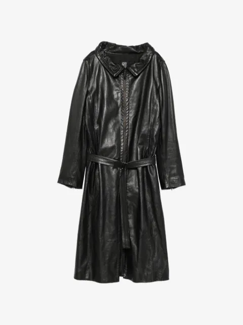 Gianfranco Ferré Pre-Owned 1990s belted leather coat