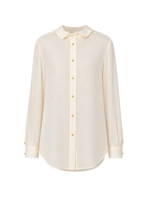 Alberta Ferretti rounded-tip collar long-sleeved shirt