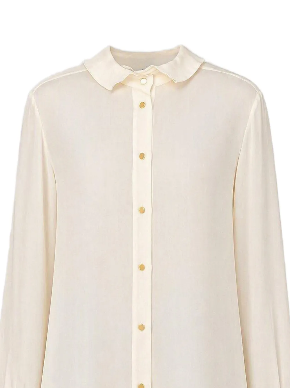 Alberta Ferretti Blouse met ronde kraag en lange mouwen Wit