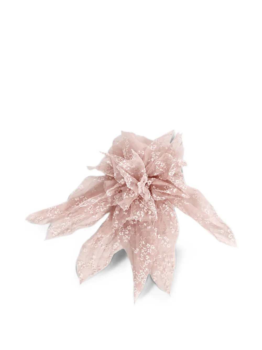 Alberta Ferretti floral-print silk brooch - Rosa