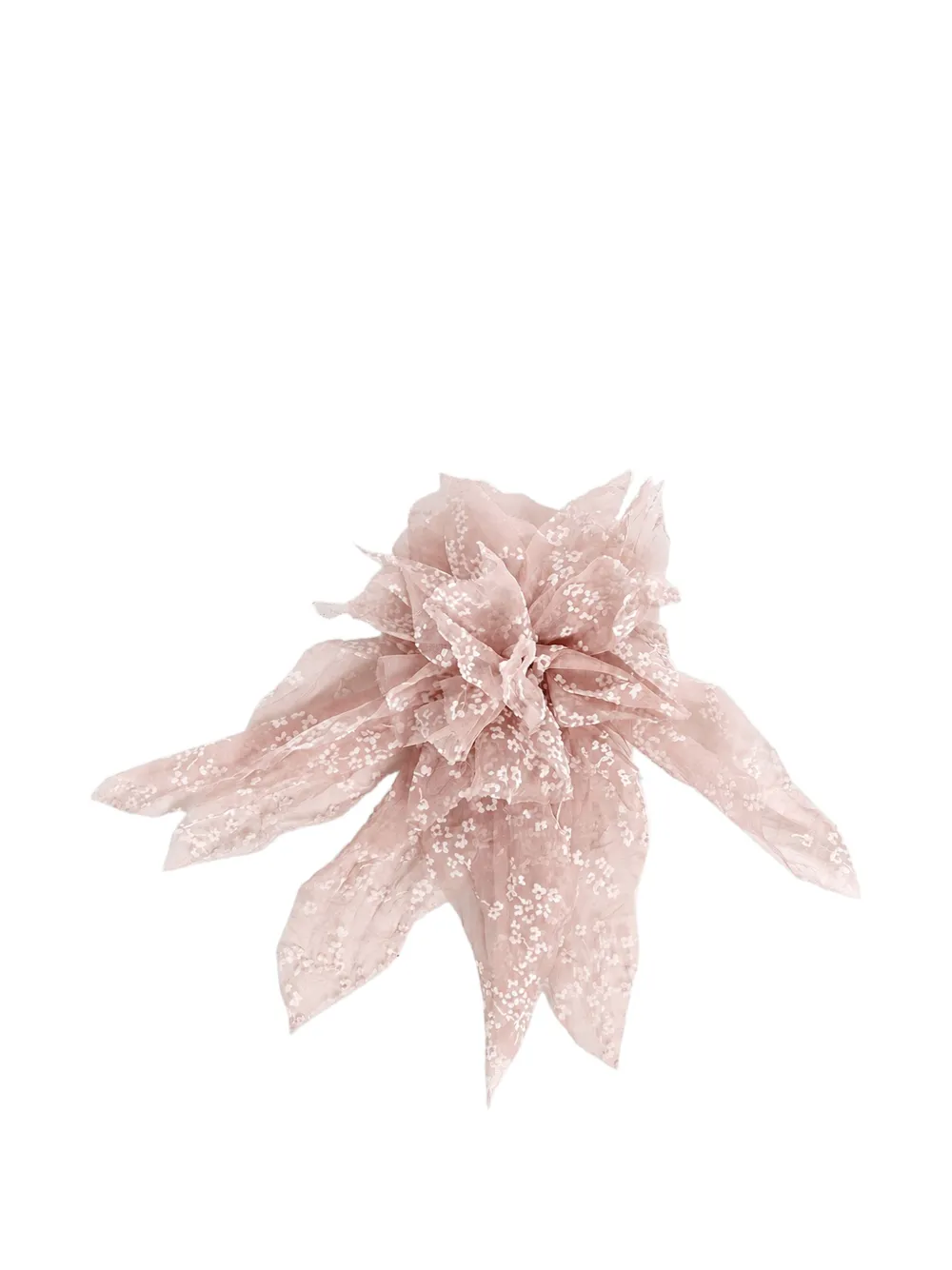 Alberta Ferretti floral-print silk brooch - Rosa