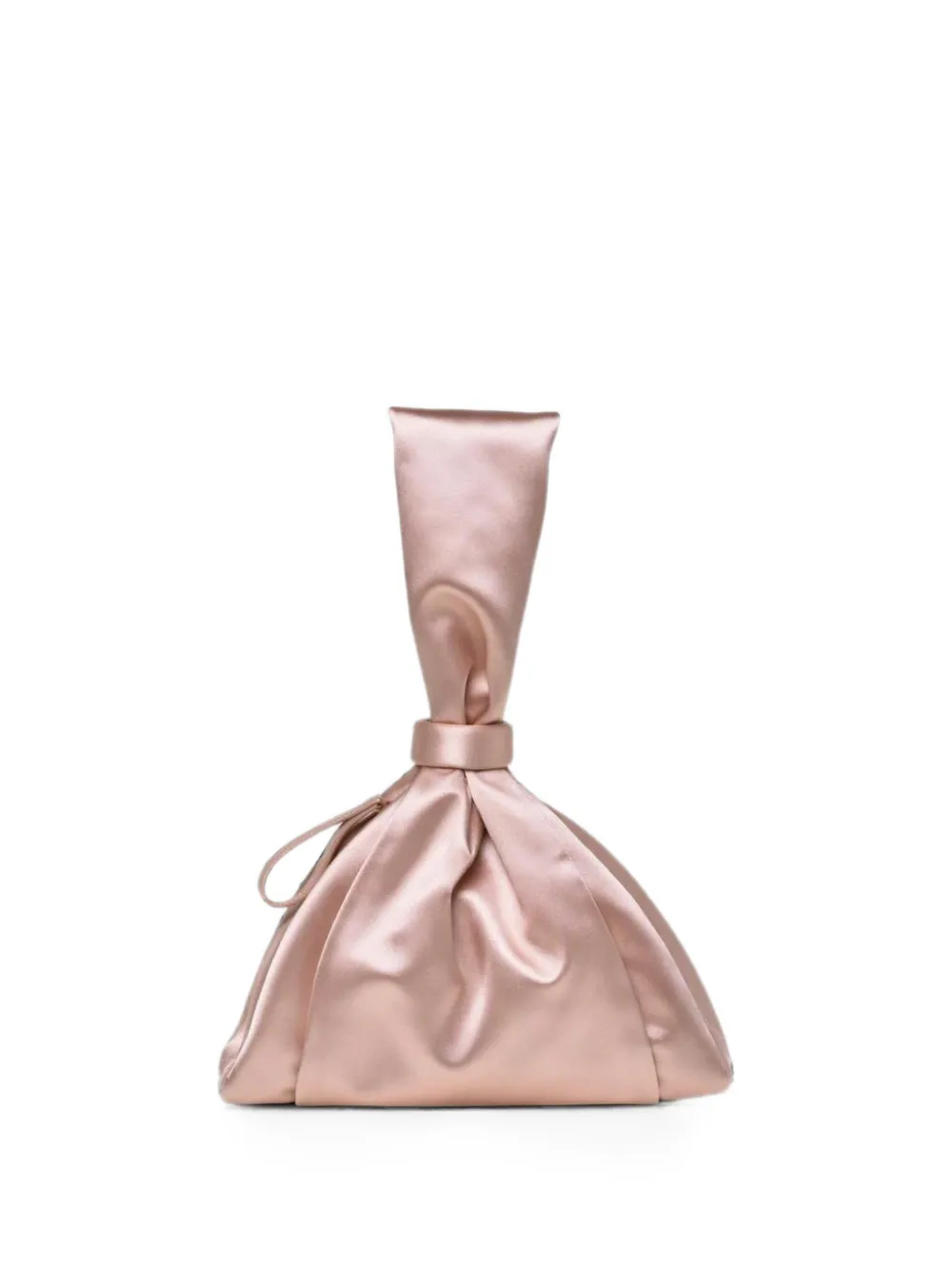 Alberta Ferretti satin-finish knotted clutch bag - Rosa
