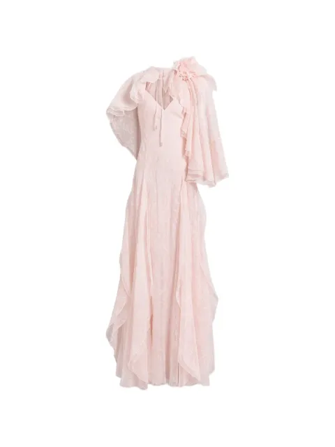 Alberta Ferretti floral-lace maxi dress