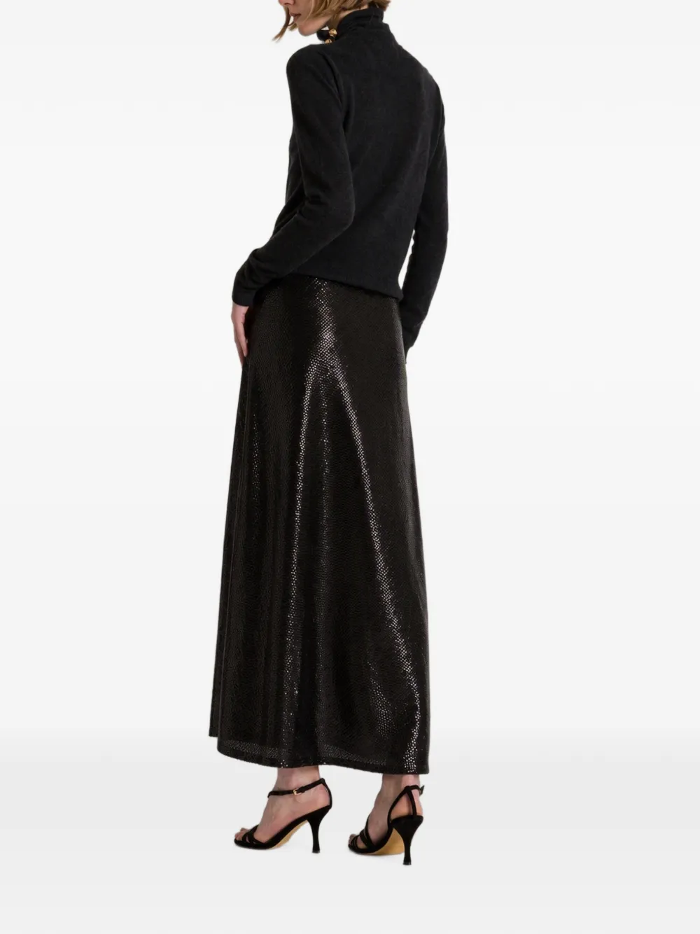 Alberta Ferretti Coltrui met knoopdetail Zwart
