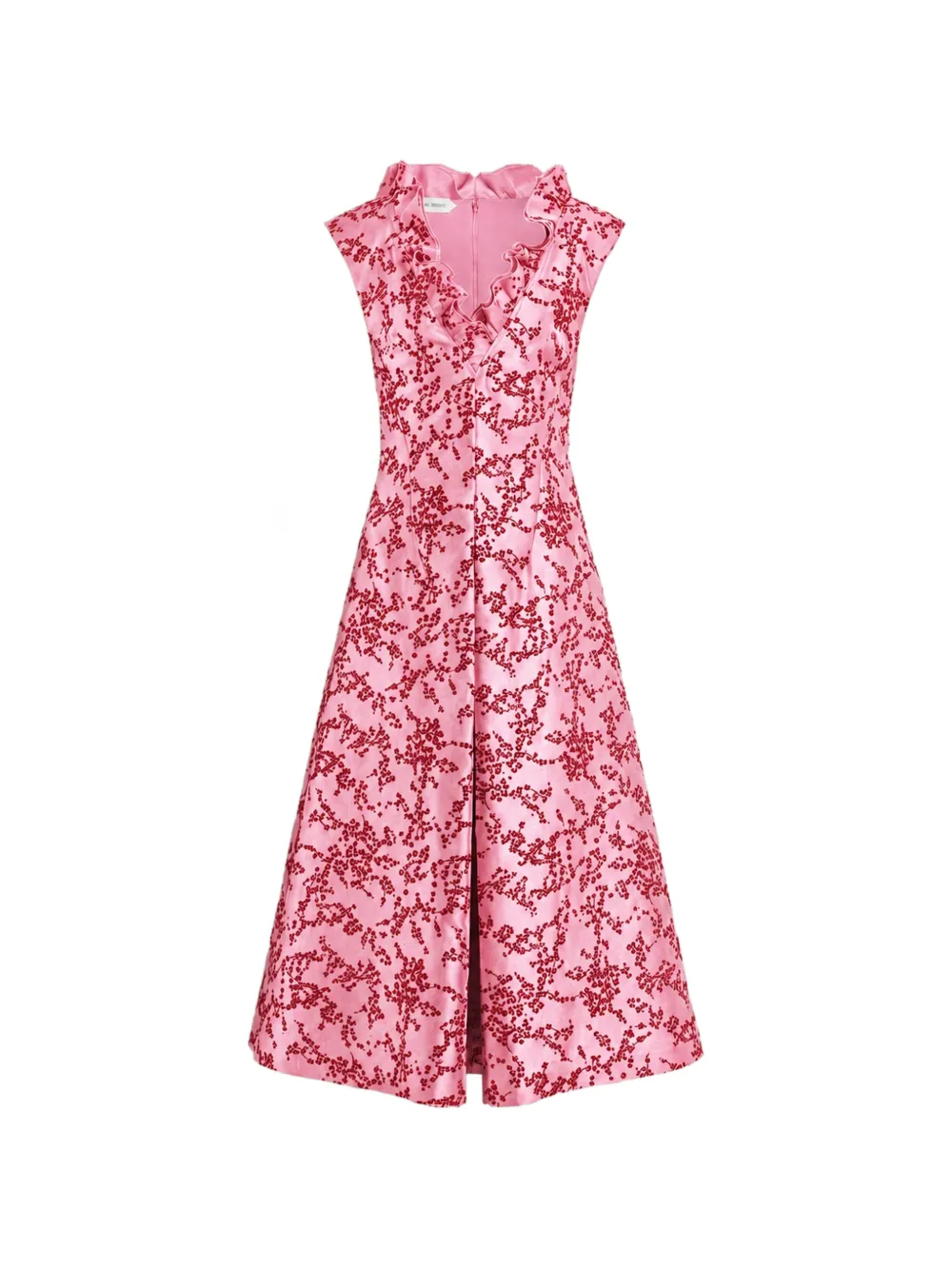 Alberta Ferretti Midi-jurk met bloemenprint Roze