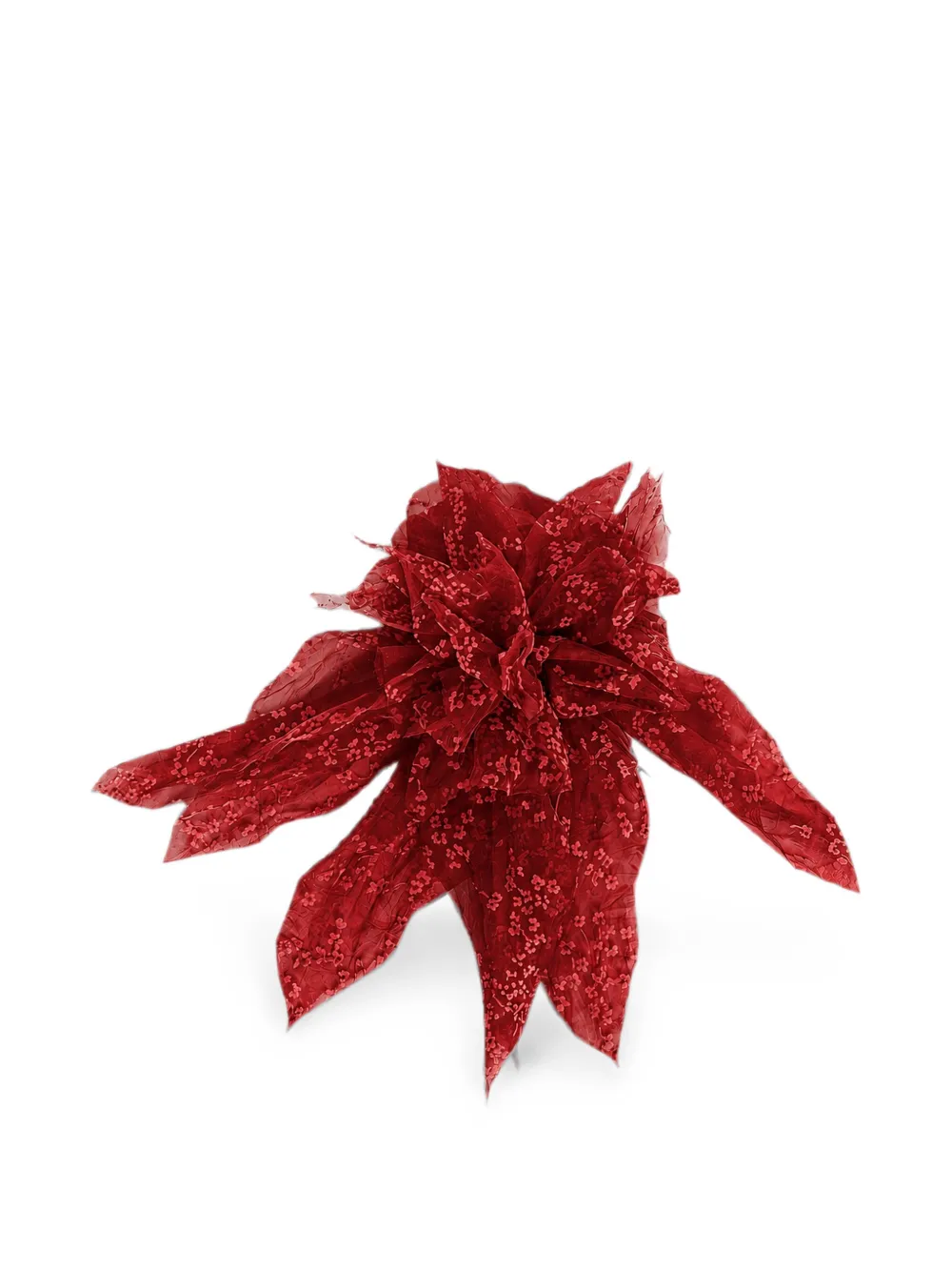Alberta Ferretti floral-motif silk brooch - Rot