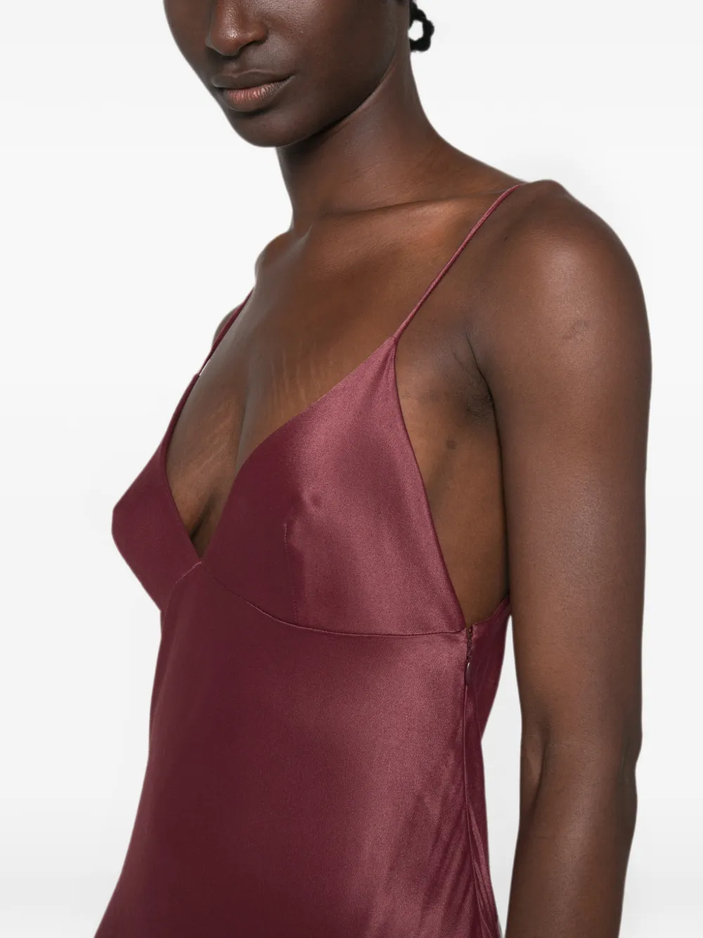 Alberta Ferretti maxi-jurk met spaghettibandje en glitters-effect Paars