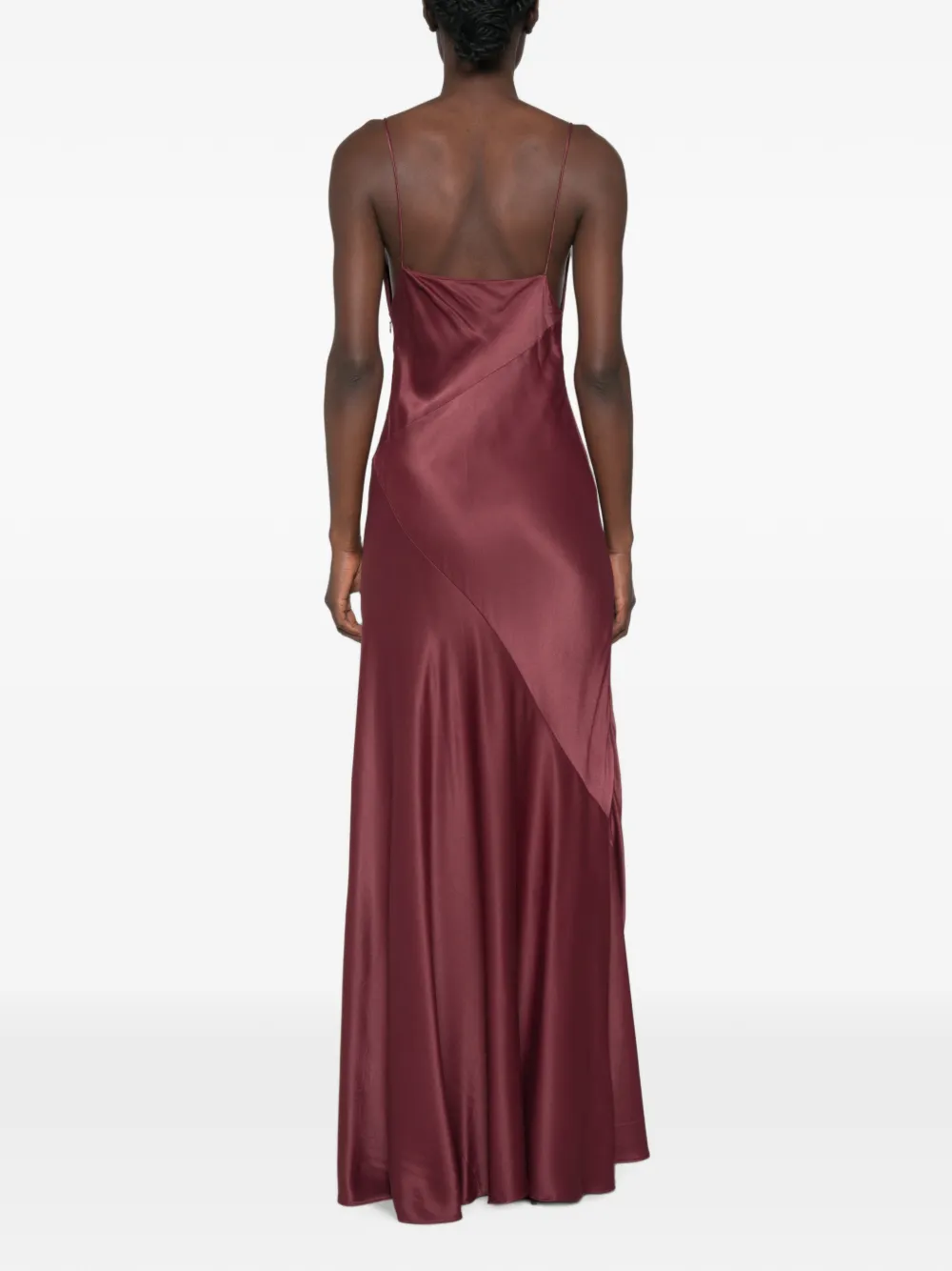 Alberta Ferretti maxi-jurk met spaghettibandje en glitters-effect Paars