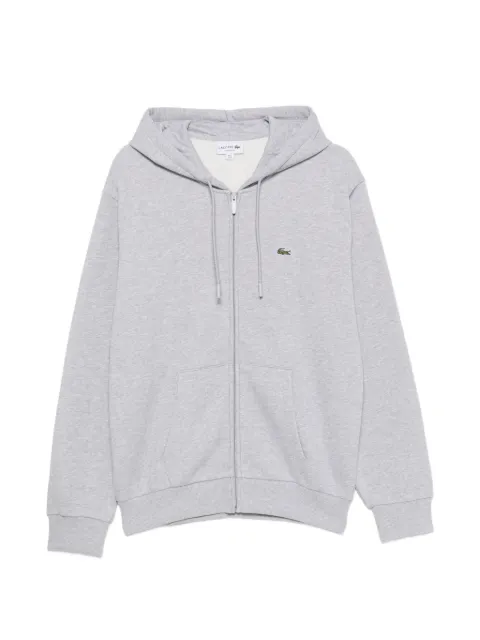 Lacoste hoodie con cierre y parche del logo