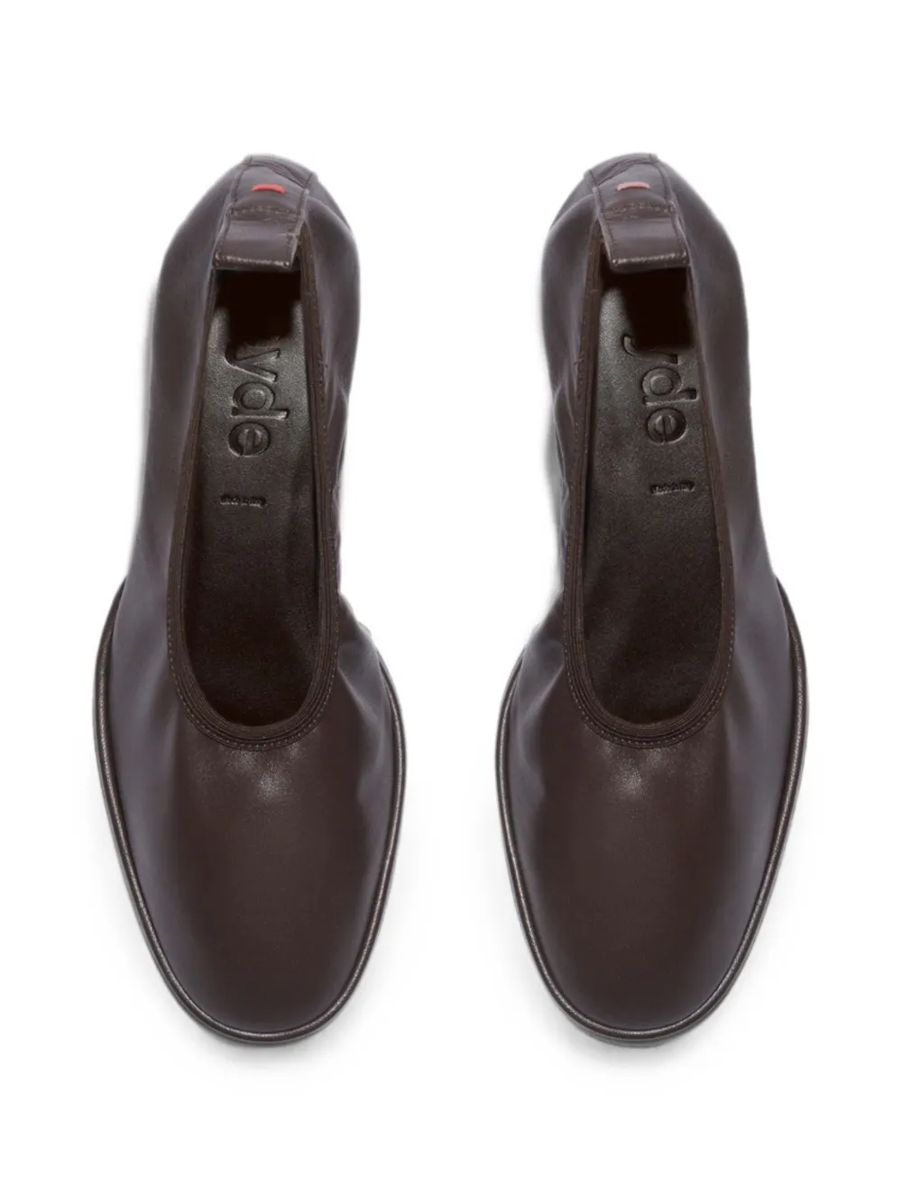 Aeyde Giulia leather heeled pumps Bruin