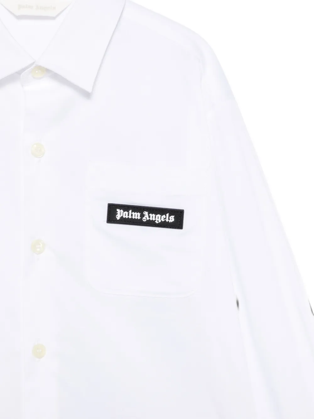 Palm Angels Kids Shirt met logopatch Beige