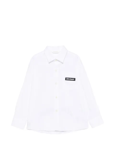 Palm Angels Kids logo-patch shirt