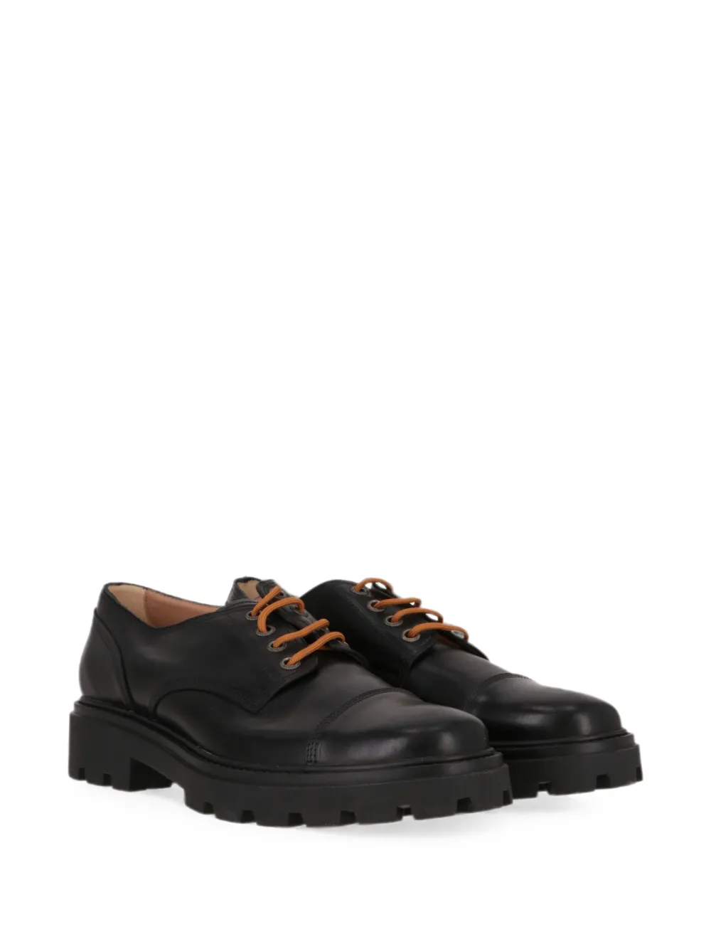 Tod's lug-sole cap-toe Derby shoes Zwart