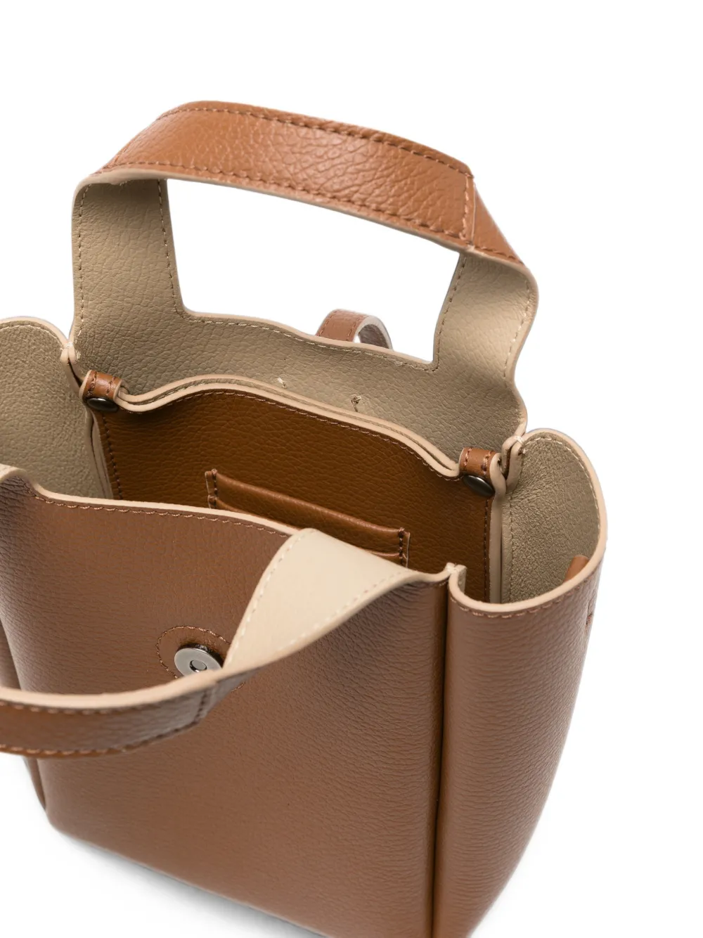 Hogan Shopper van bewerkt leer met logoplakkaat Bruin